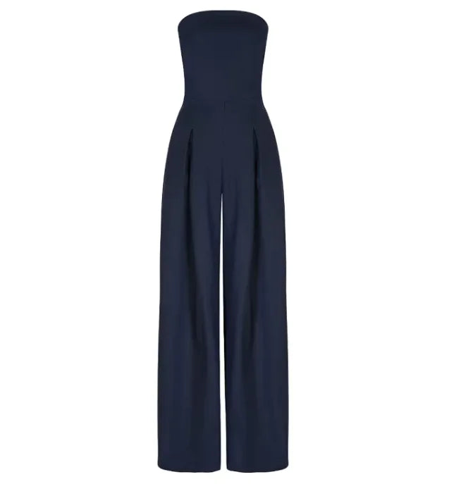 Elegant Strapless Wide-Leg Jumpsuit | Slimming Fit, Flowing Silhouette