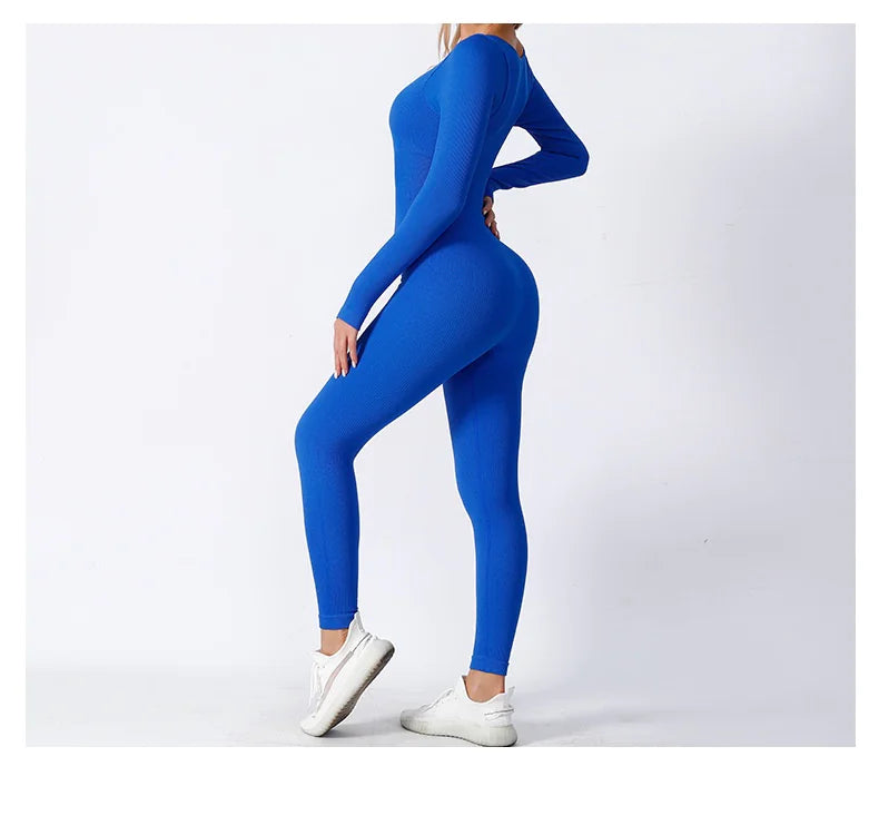 SculptFlex Ribbed One-Piece Jumpsuit