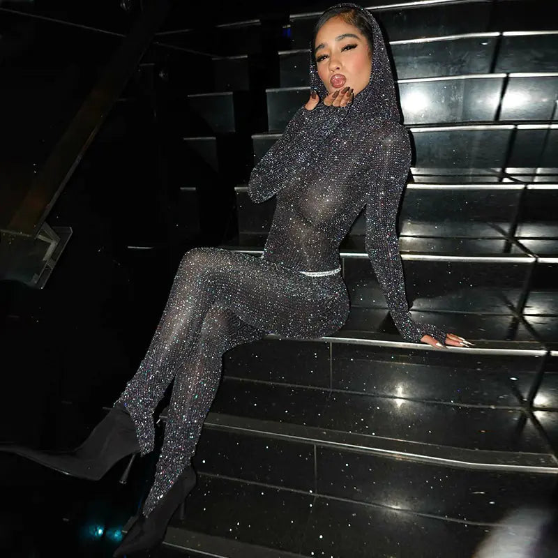 Women's Stylish Sheer Jumpsuit