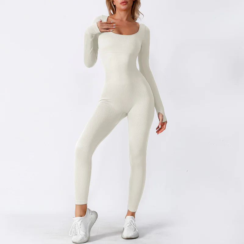 SculptFlex Ribbed One-Piece Jumpsuit